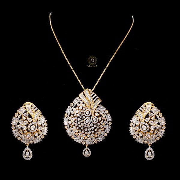 Doma CZ Designer Pendant Set