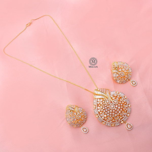 Doma CZ Designer Pendant Set