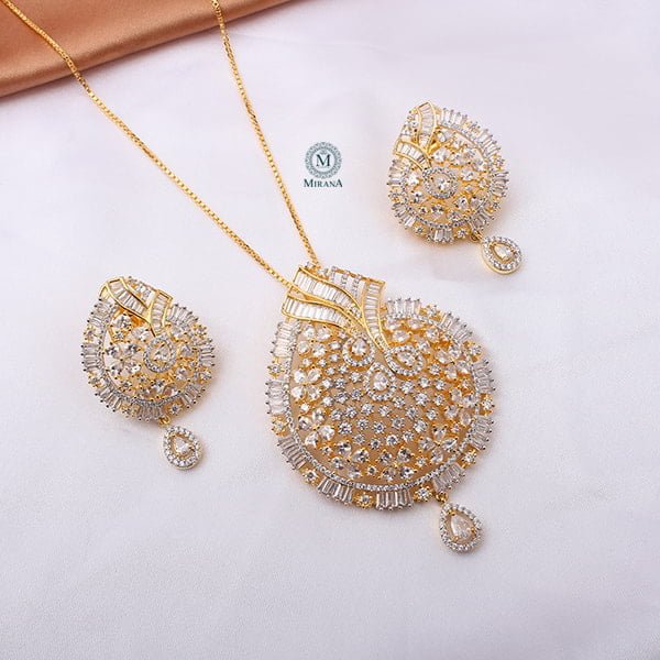 Doma CZ Designer Pendant Set