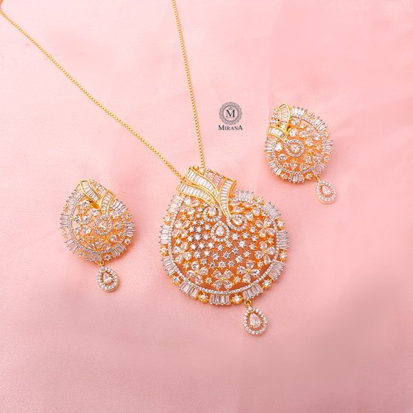 Doma CZ Designer Pendant Set