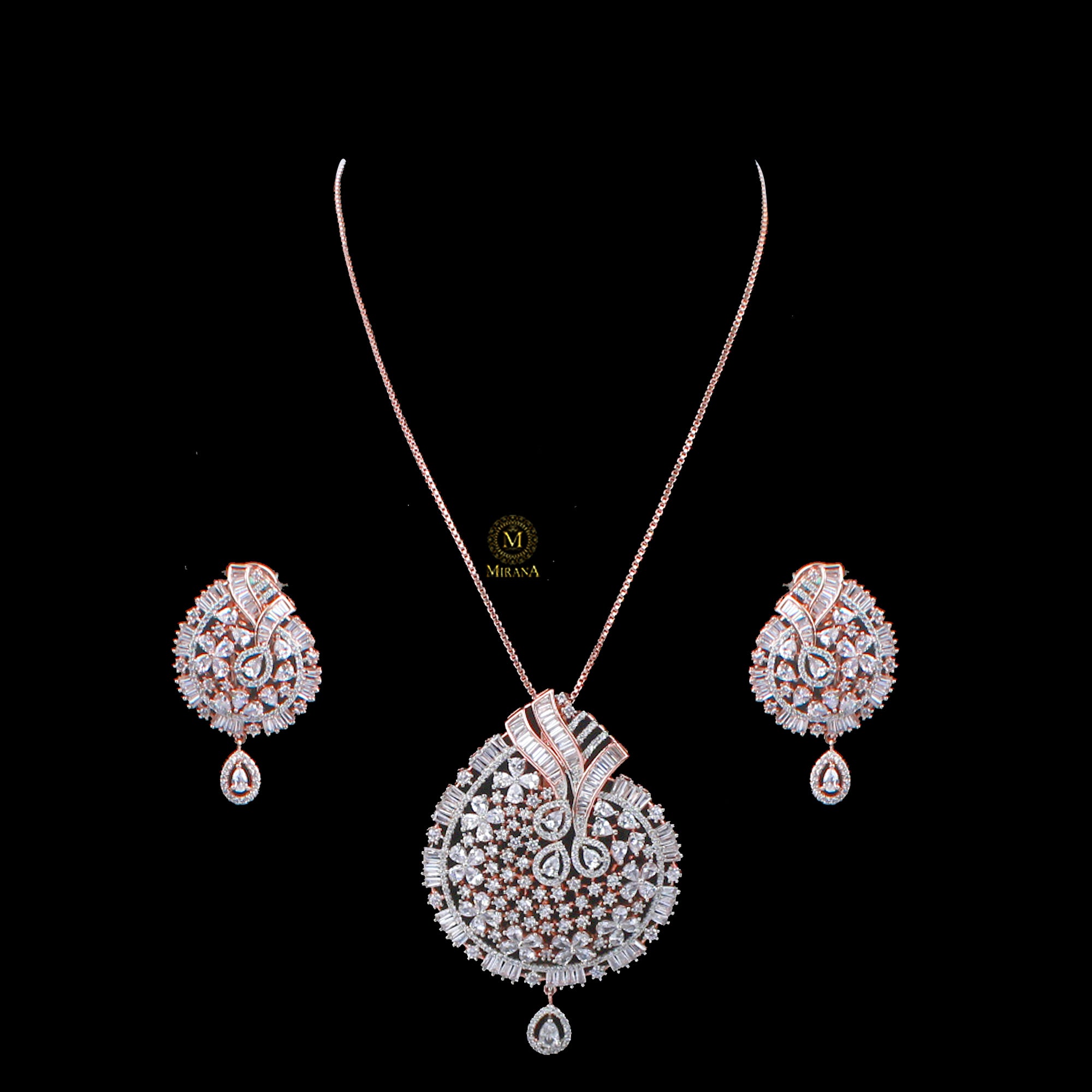 Doma CZ Designer Pendant Set