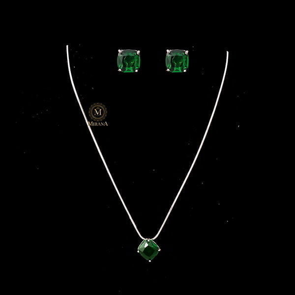 Mishi CZ Designer Pendant Set