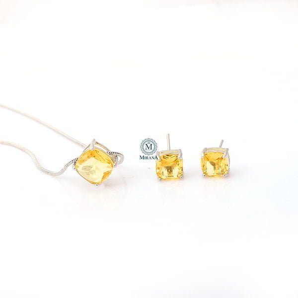 Mishi CZ Designer Pendant Set