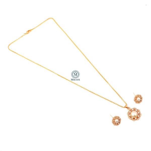 Neysa Pearl CZ Designer Pendant Set