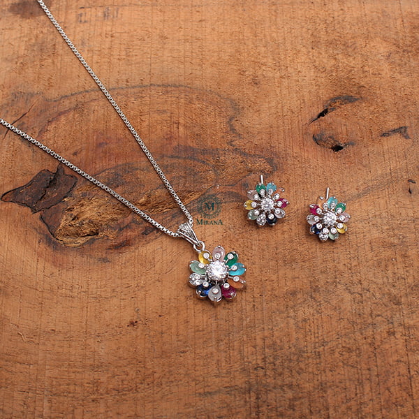 Mimi Multi Coloured Designer Pendant Set