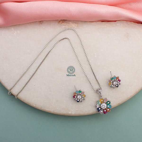 Mimi Multi Coloured Designer Pendant Set