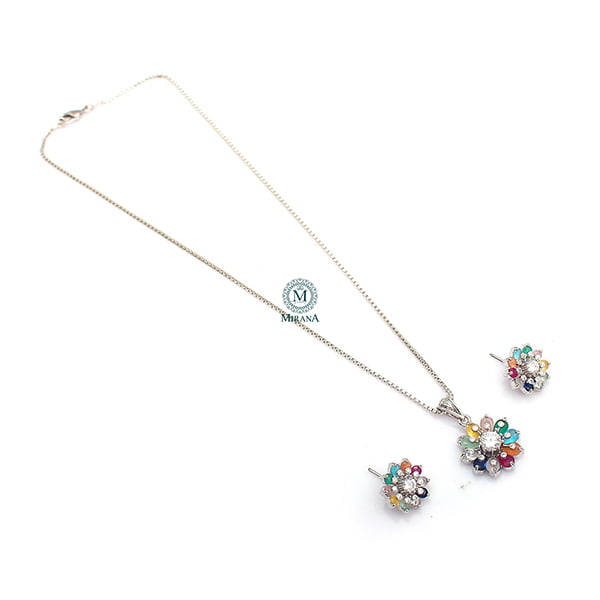 Mimi Multi Coloured Designer Pendant Set