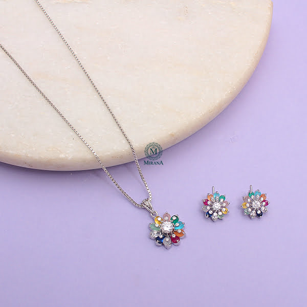 Mimi Multi Coloured Designer Pendant Set