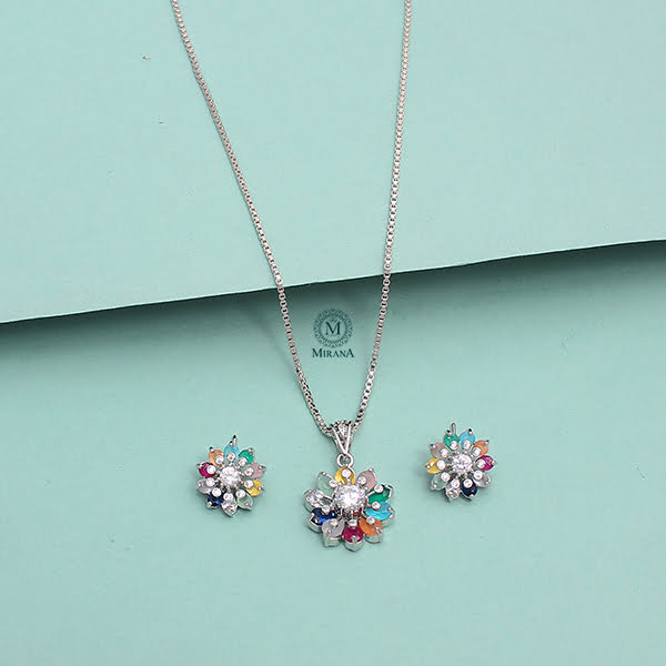 Mimi Multi Coloured Designer Pendant Set