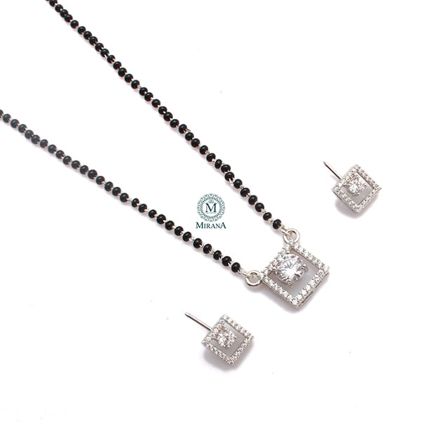 Ziva 925 Silver Designer Mangalsutra Set