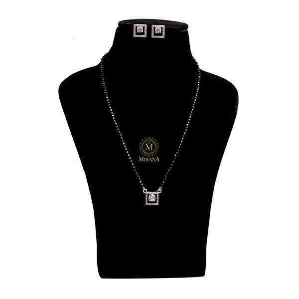 Ziva 925 Silver Designer Mangalsutra Set