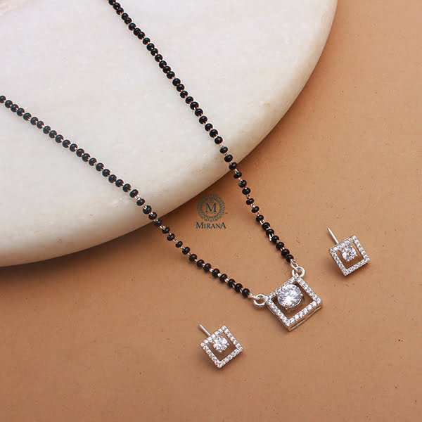 Ziva 925 Silver Designer Mangalsutra Set