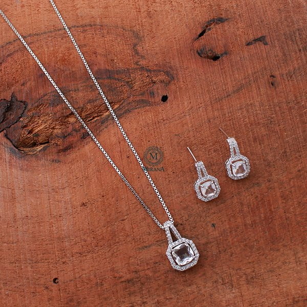 Everly CZ Designer Pendant Set