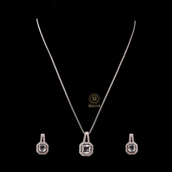 Everly CZ Designer Pendant Set