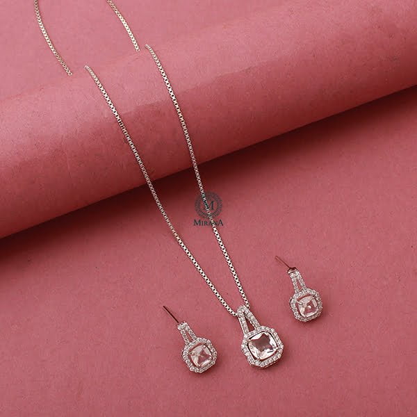Everly CZ Designer Pendant Set