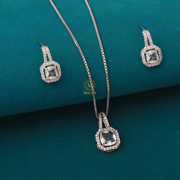 Everly CZ Designer Pendant Set