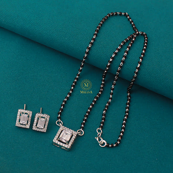 Dania 925 Pure Silver Designer Mangalsutra Set