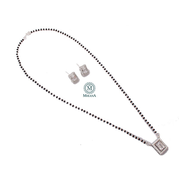 Dania 925 Pure Silver Designer Mangalsutra Set