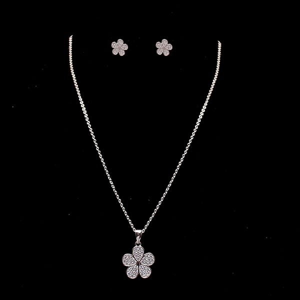 Ziu 925 Pure Silver Designer Pendant Set