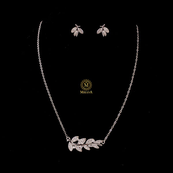 Nanie 925 Pure Silver Designer Pendant Set