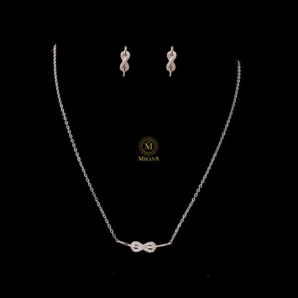 Kaylee 925 Pure Silver Designer Pendant Set