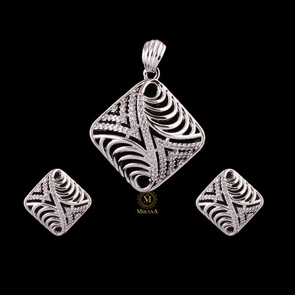 Yesha CZ Designer Pendant Set