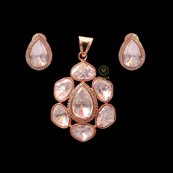 Gauri Moissanite Designer Pendant Set