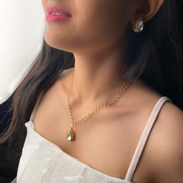 Moni Polki Designer Pendant Set