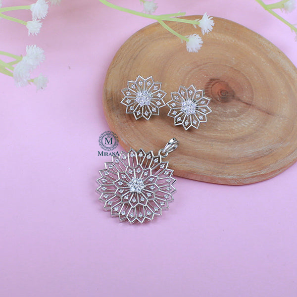Zuri CZ Designer Pendant Set