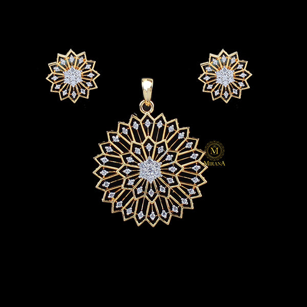 Zuri CZ Designer Pendant Set