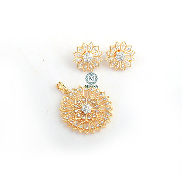 Zuri CZ Designer Pendant Set