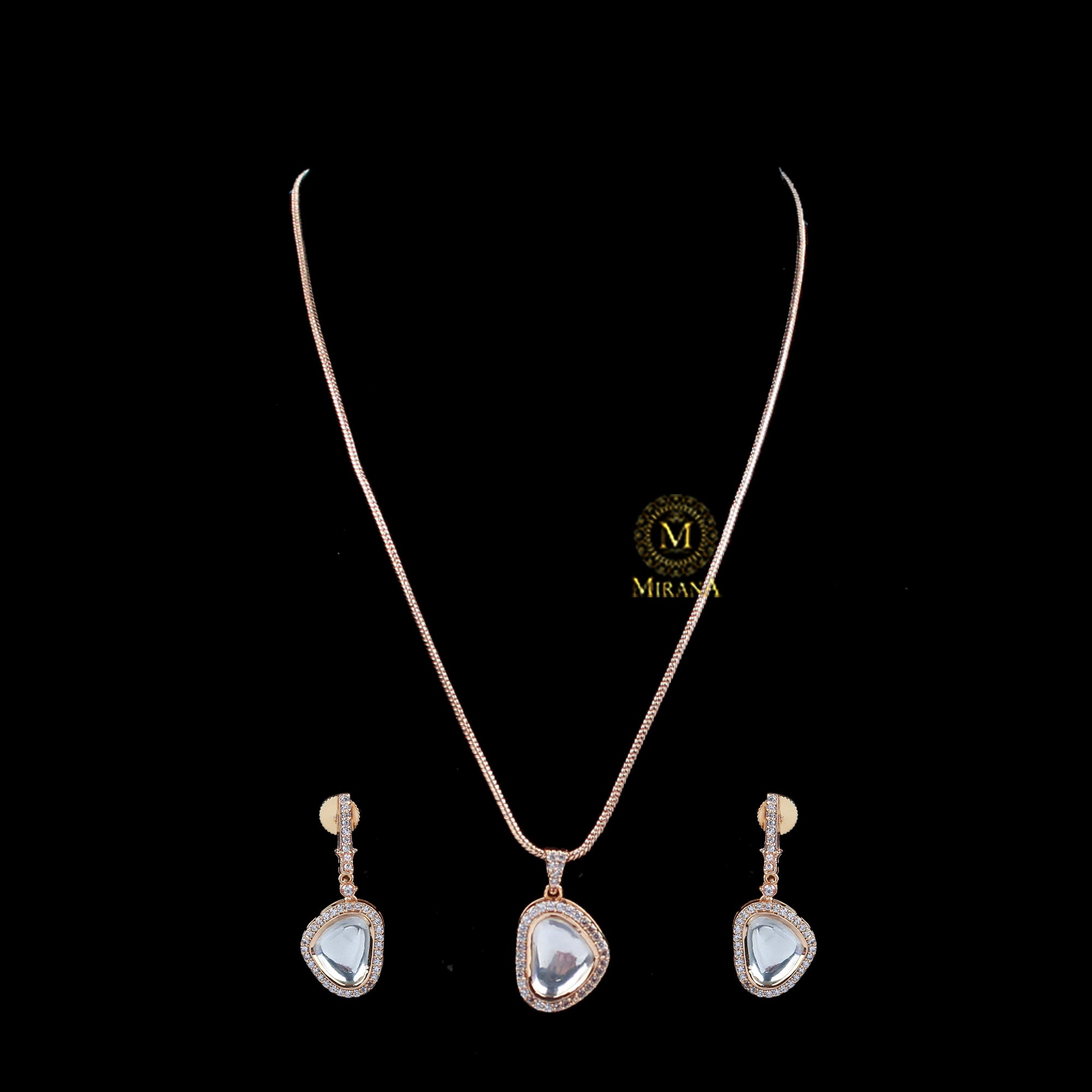 Kamini Polki Designer Pendant Set