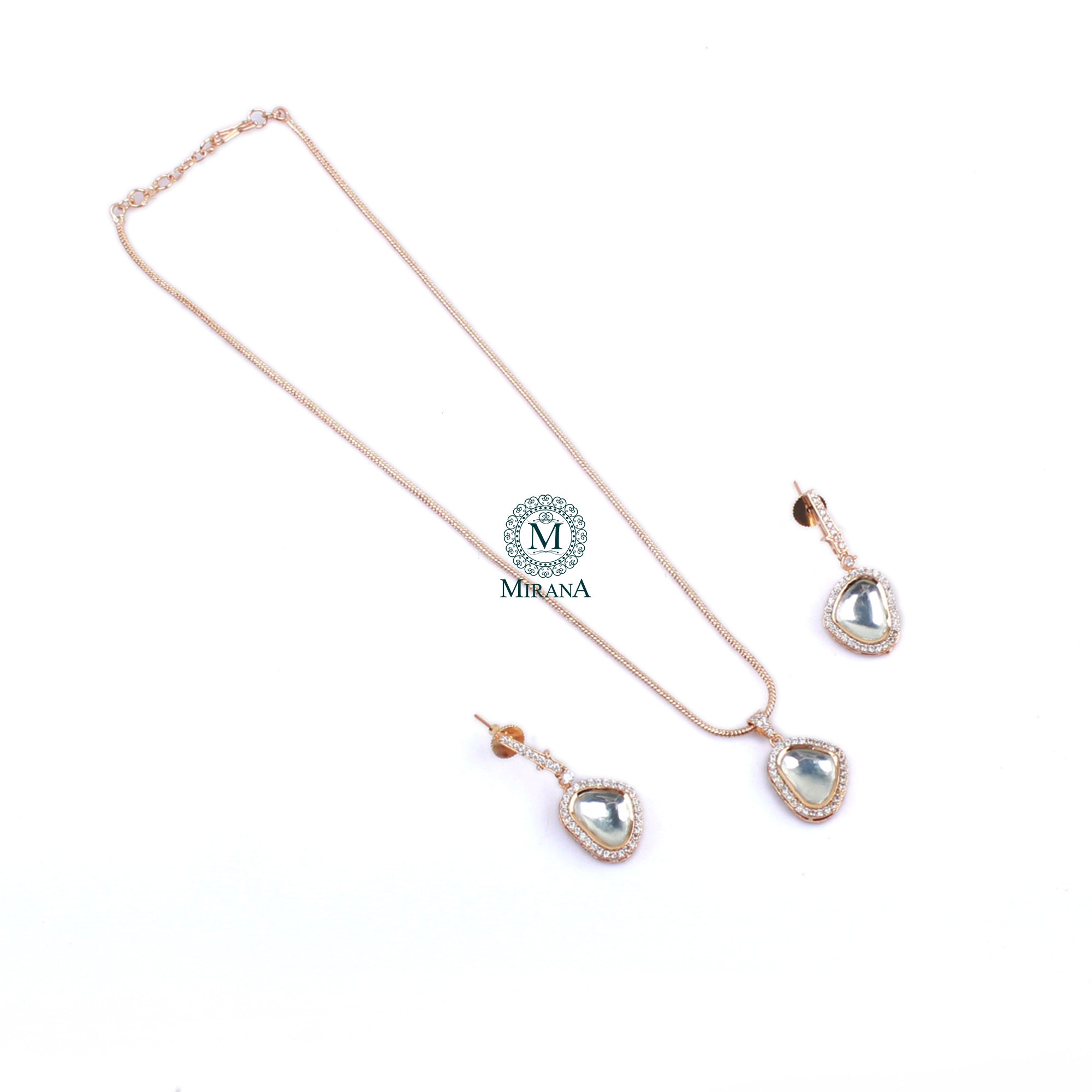 Kamini Polki Designer Pendant Set