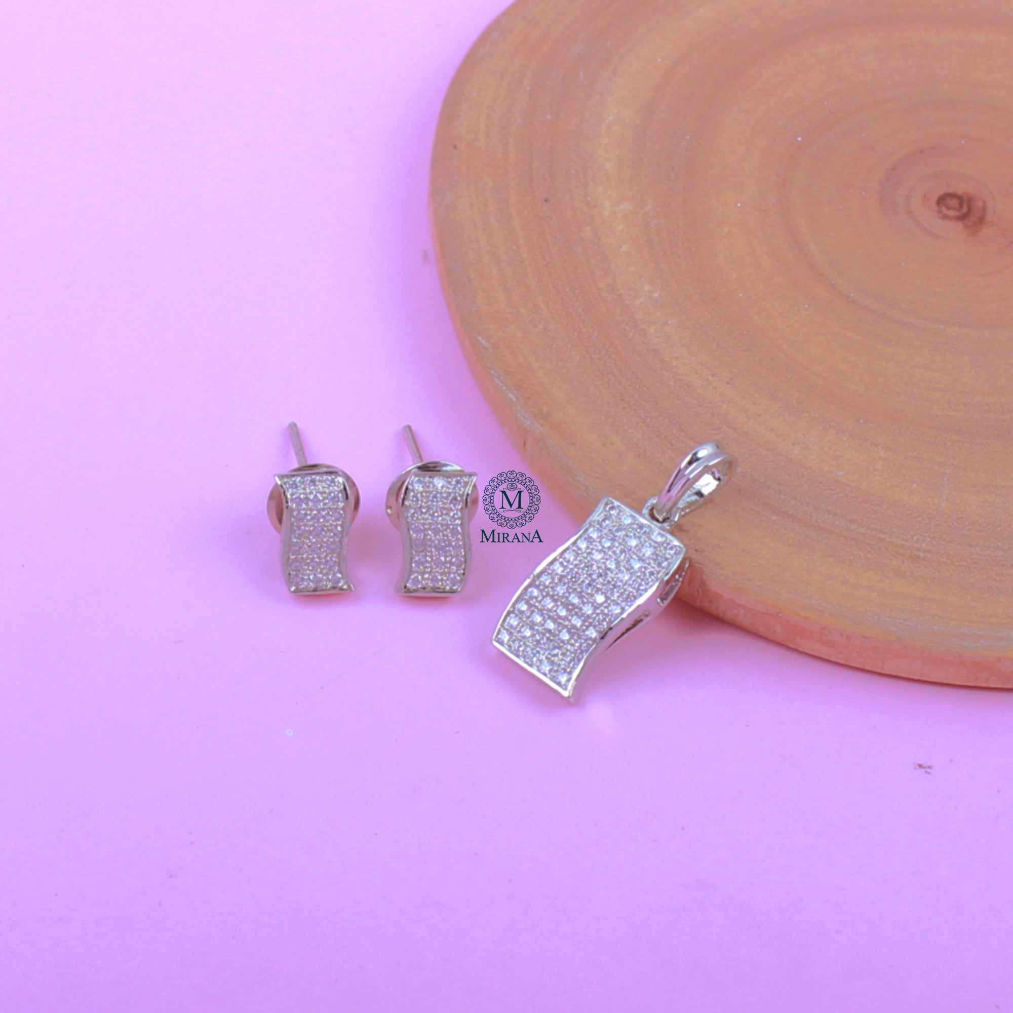 Naomi CZ Designer Pendant Set