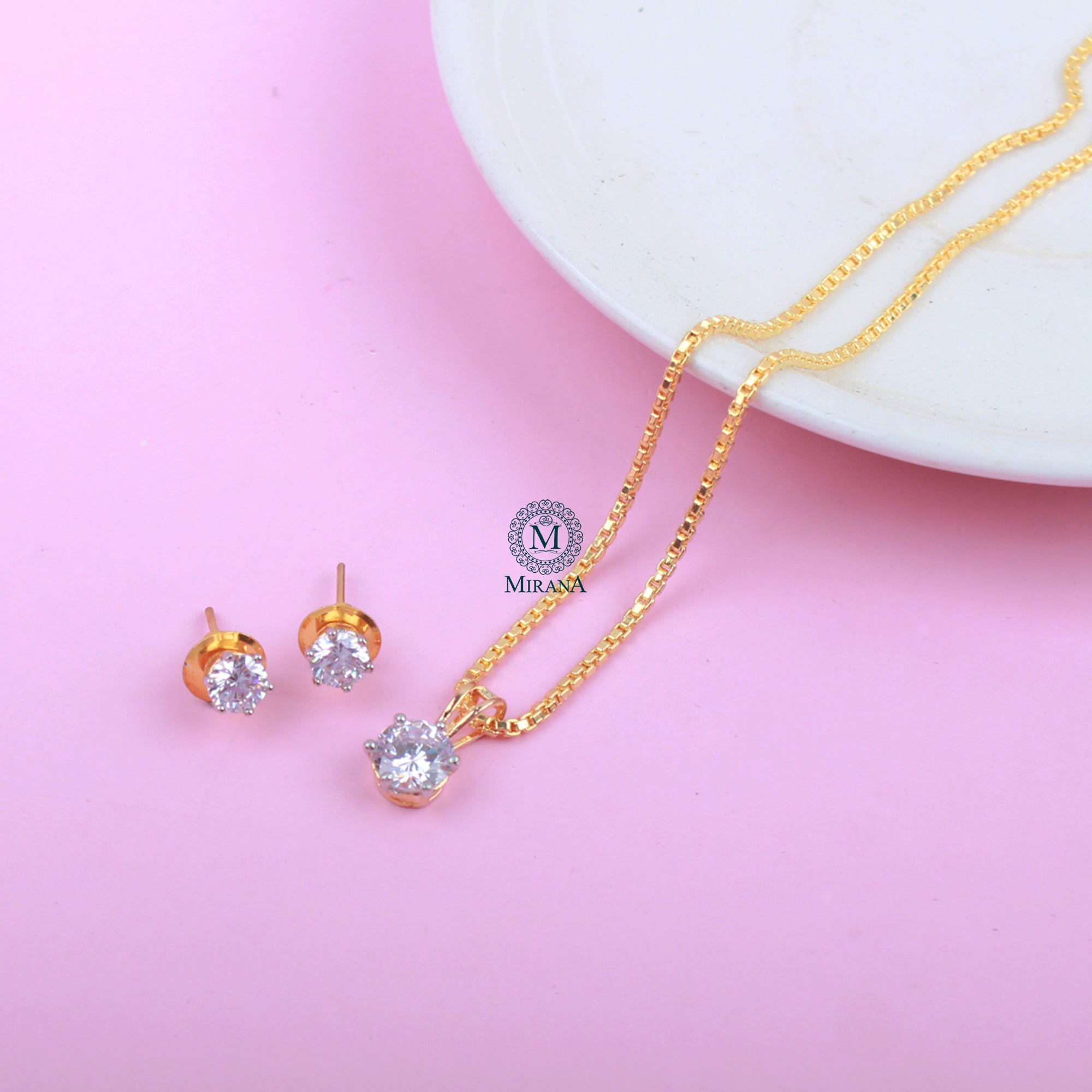 Ayla CZ Designer Pendant Set