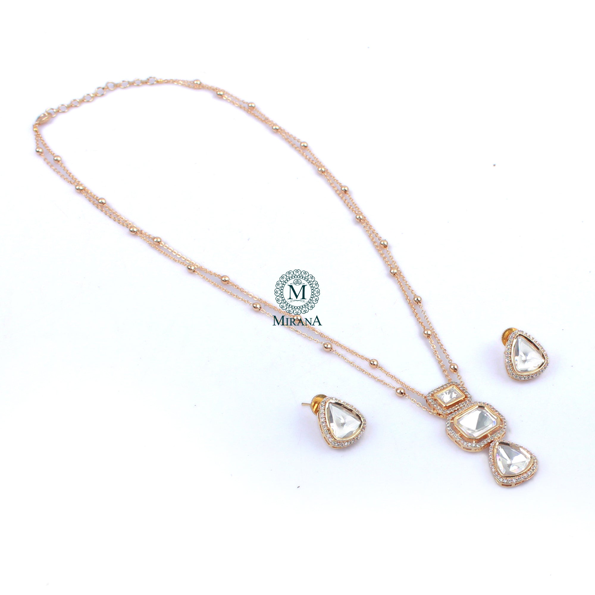 Vernika Polki Designer Pendant Set