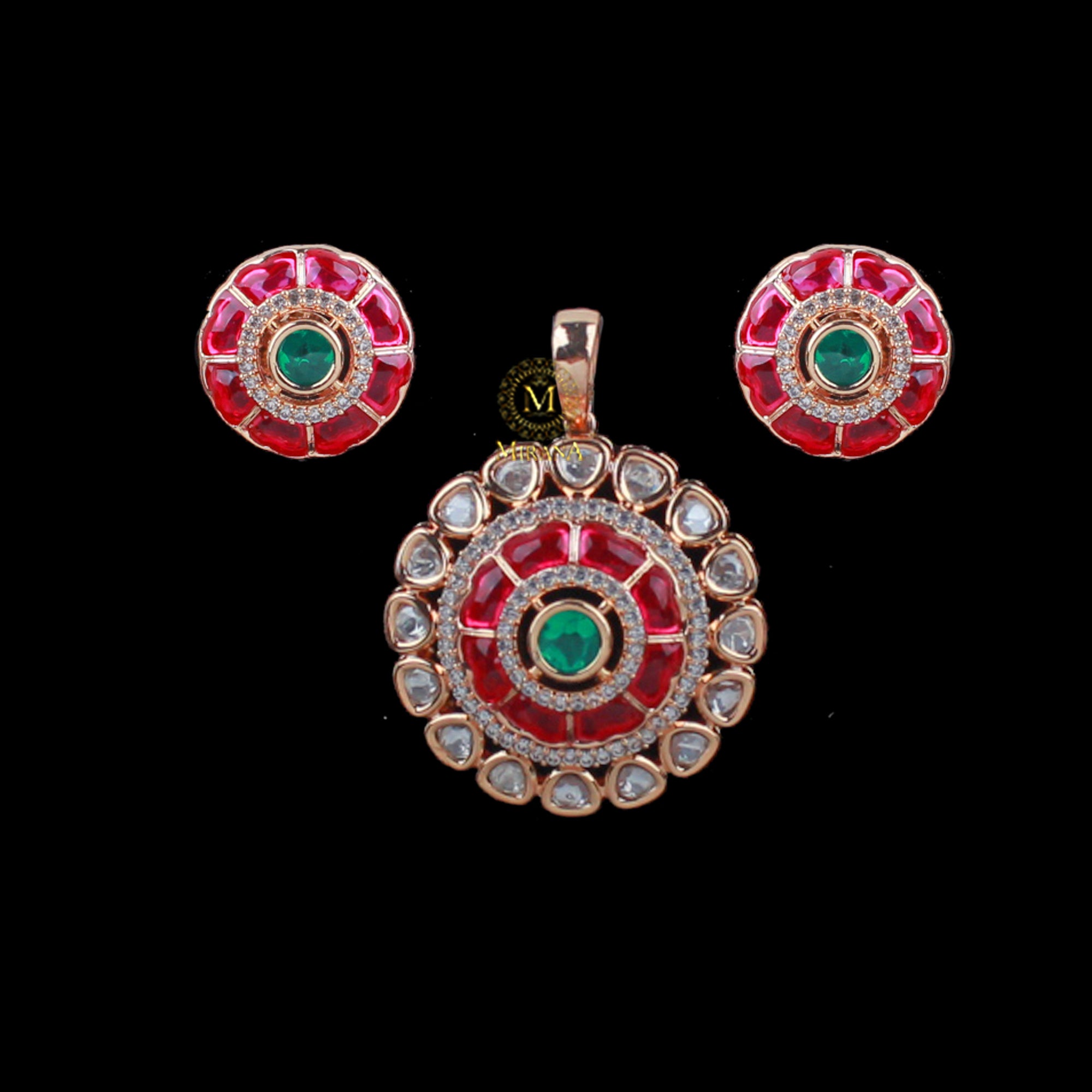 Anantika Polki Designer Pendant Set