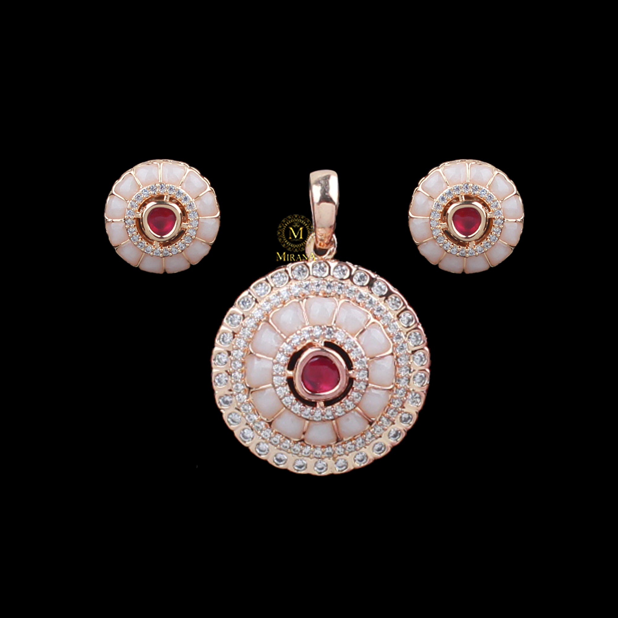 Keshavi Polki Designer Pendant Set