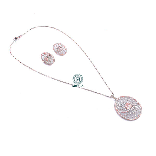Ella CZ Designer Pendant Set