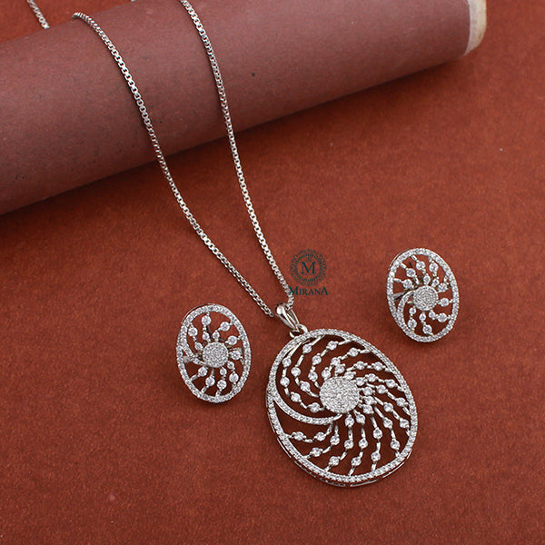 Ella CZ Designer Pendant Set