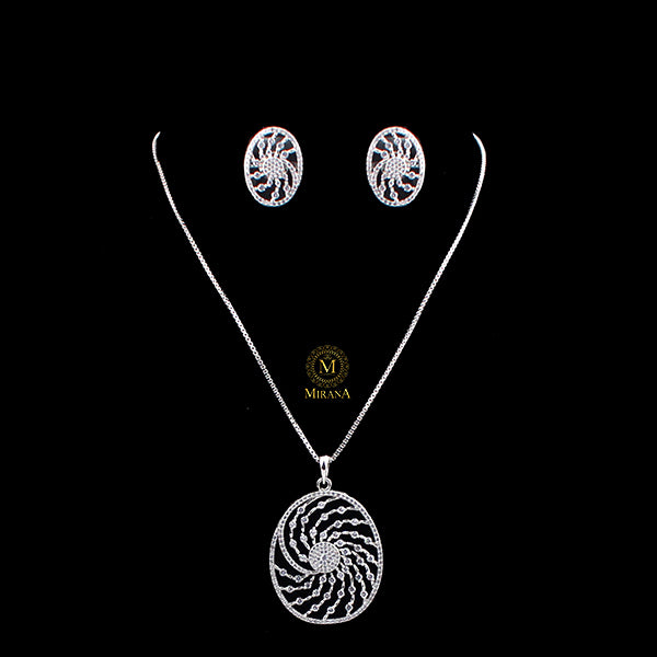 Ella CZ Designer Pendant Set