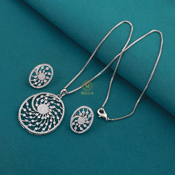 Ella CZ Designer Pendant Set