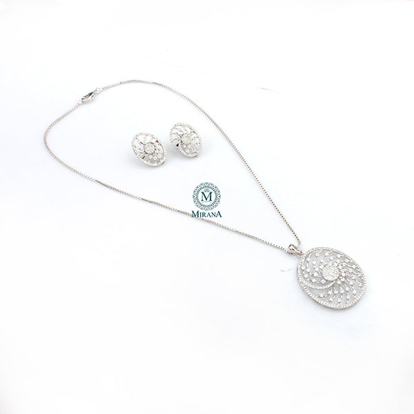 Ella CZ Designer Pendant Set