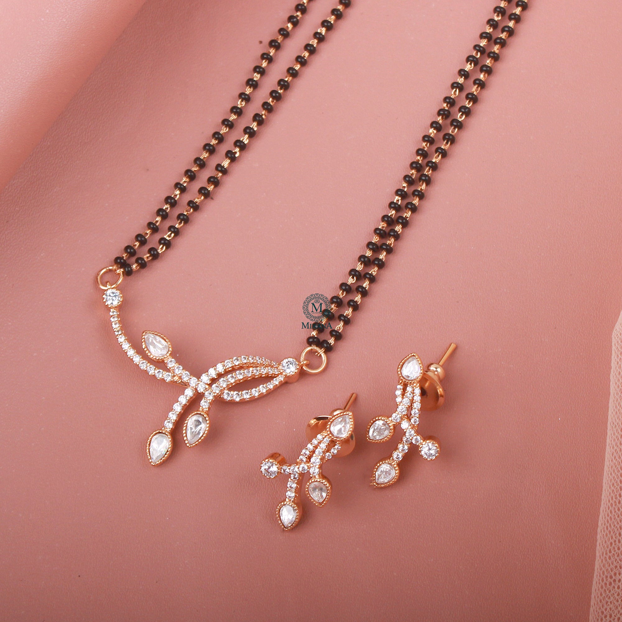 Sharvi CZ Designer Mangalsutra Set