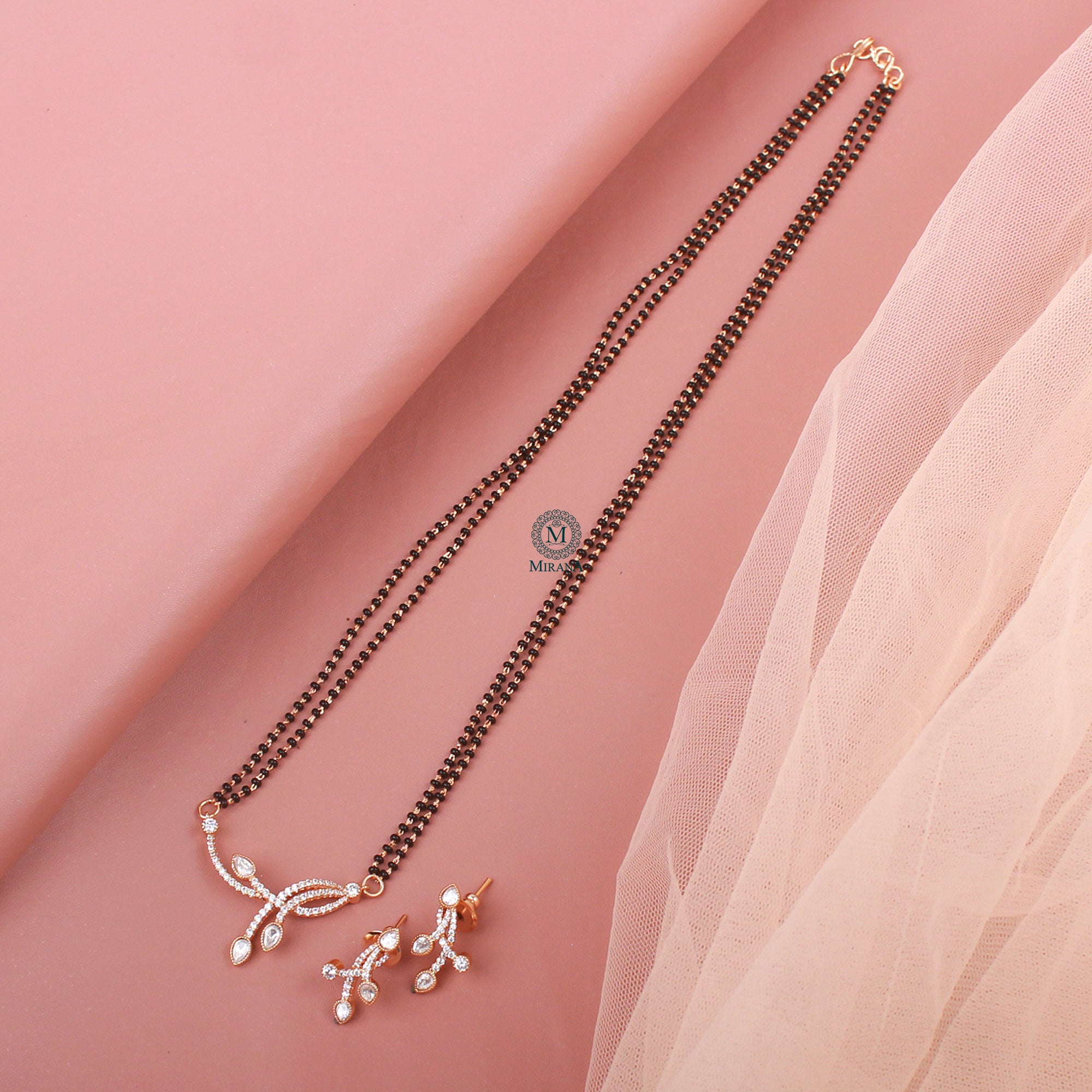 Sharvi CZ Designer Mangalsutra Set