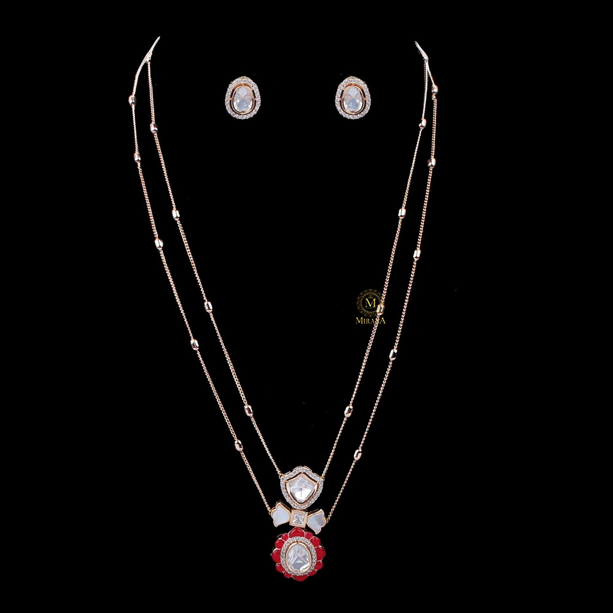 Tashi Polki Designer Pendant Set