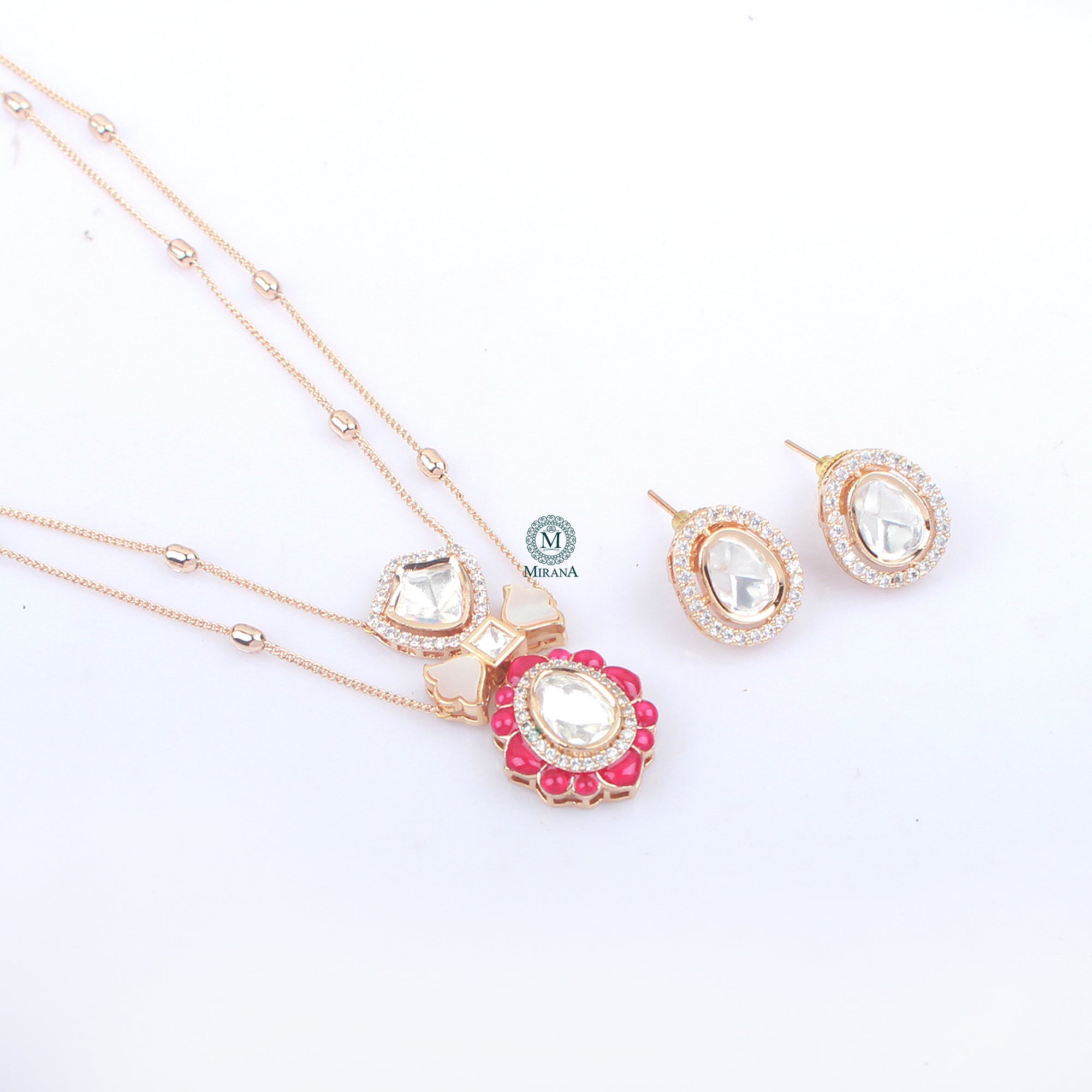 Tashi Polki Designer Pendant Set