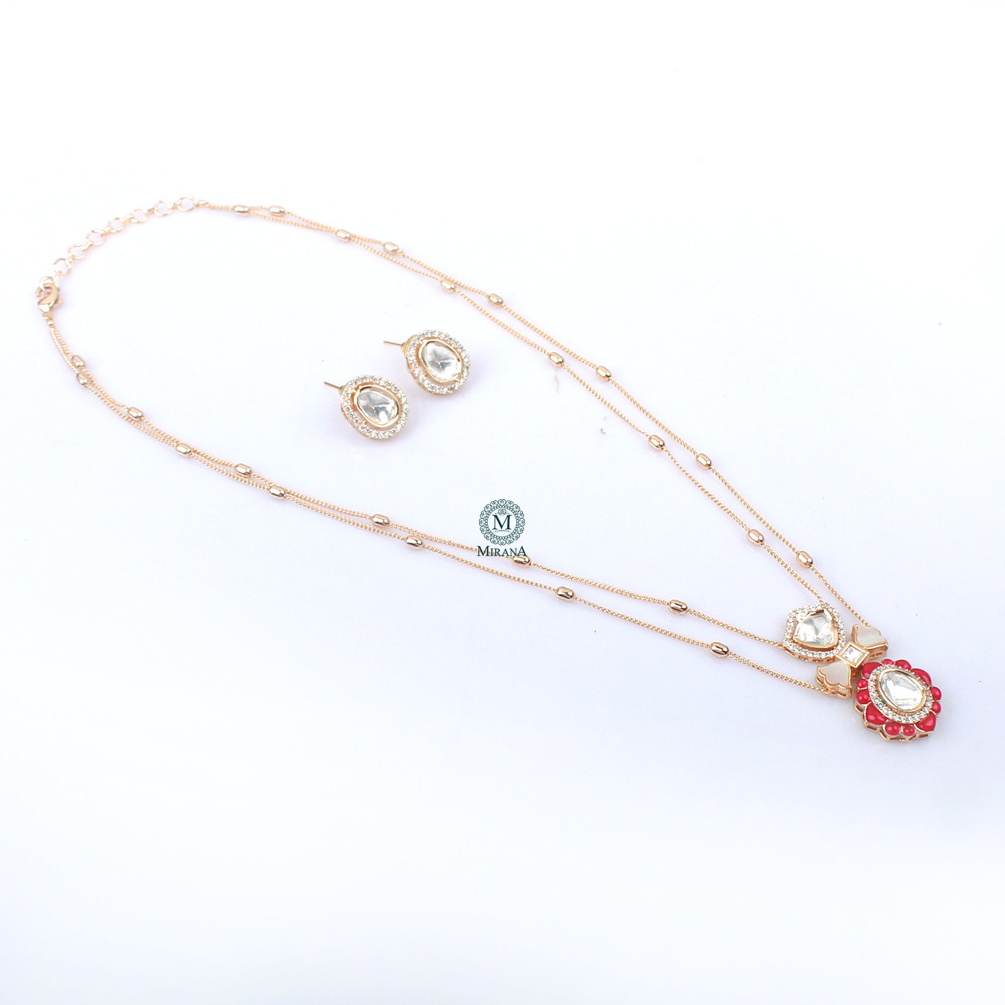Tashi Polki Designer Pendant Set
