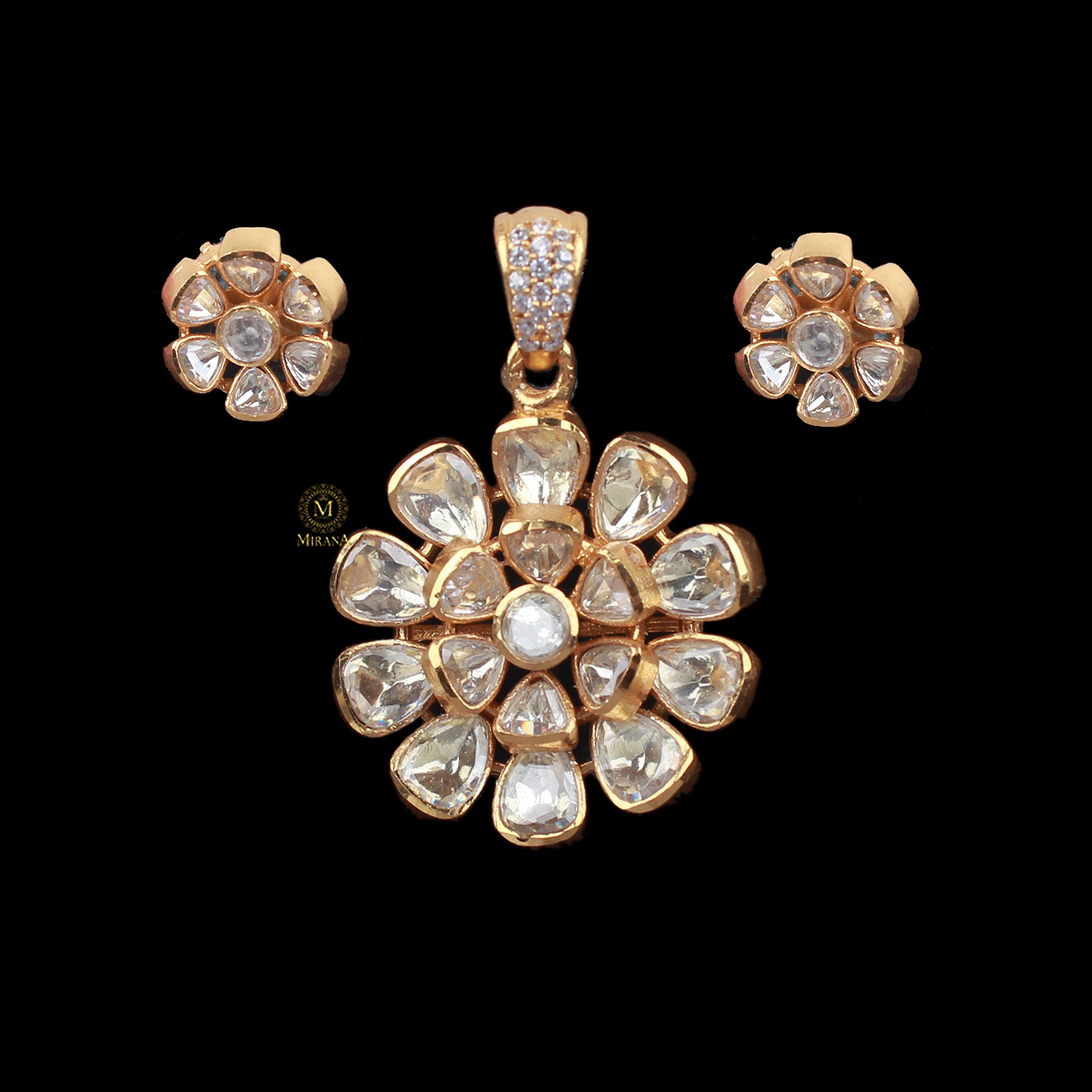 Vidhi Moissanite Designer Pendant Set