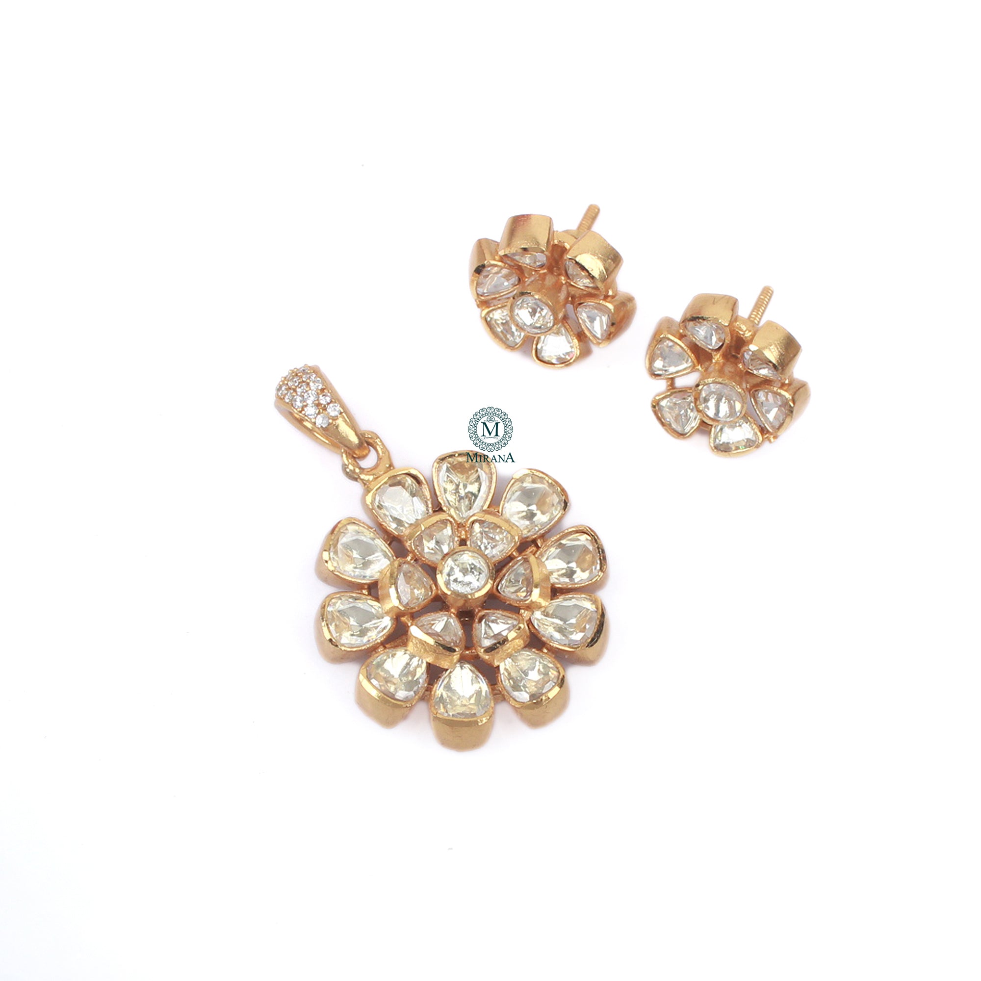 Vidhi Moissanite Designer Pendant Set